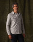 The Normal Brand Men's Textured Knit Longsleeve Shirt in Graphite front view