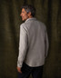 The Normal Brand Men's Textured Knit Longsleeve Shirt in Graphite detail view