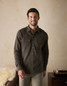 The Normal Brand Men's Textured Knit Longsleeve Shirt in Java fit view