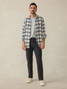 Faherty Men's Stretch Terry 5-Pocket Pants in Onyx Black back view