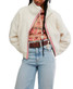 Free People Women's Alpine Sherpa Jacket in White Swan