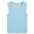 Iscream Girls' Crop Smocked Tank Top in Light Blue