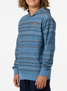 O'Neill Boys' Bavaro Stripe Pullover Hoodie in Blue Mirage