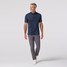 Mizzen+Main Men's Halyard Polo Navy Multi Texture front view
