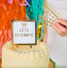 Packed Party Lovely Little Letterboard Customizable Cake Topper letter tiles detail