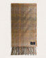 Pendleton Whisperwool Muffler Scarf in Tan Mix/Olive Ombre