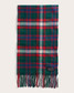 Pendleton Whisperwool Muffler Scarf in Laurel Green/Red