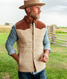 Criquet Men's Jackson Vest in Khaki styling
