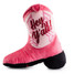 Haute Diggity Dog Cowgirl Boot Dog Toy Pink detail