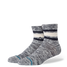Stance Boyd Slub Quarter Crew Socks in Blue front view