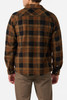 O'Neill Men's Glacier High Pile Superfleece Overshirt in Dark Khaki detail view