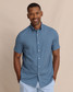 The Southern Tide Men's brrr° Intercoastal Eastport Short Sleeve Sportshirt in Dress Blue