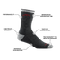 Darn Tough Men's Hiker Micro Crew Midweight Hiking Socks in Black