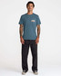 The RVCA Men's Peak Cove Short Sleeve Tee in Duck Blue