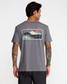 RVCA Men's Peak Cove Short Sleeve Tee in Smoke back view