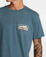 The RVCA Men's Peak Cove Short Sleeve Tee in Duck Blue