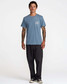 RVCA Men's Palm Serif Short Sleeve Tee Vintage Navy flat lay back
