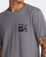 RVCA Men's Horton Florida Short Sleeve Tee in Smoke front view