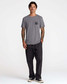RVCA Men's Horton Florida Short Sleeve Tee in Smoke front and back