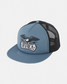 RVCA Men's Meric Foamy Trucker Hat in Vintage Navy front view
