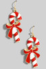 Christmas Holiday Candy Cane Dangle Earrings