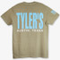 TYLER'S Pigment Dyed Block Tee in Khaki back view