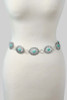 Western Squash Blossom Turquoise Stone Chain Belt turquoise stone detail