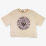 TYLER'S Eagle Seal Crop Tee Ivory White front view