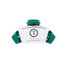 Teleties Classic Small Hair Clip in Fir Green detail view