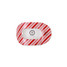 Teleties Small Flat Round Hair Clip in Red and White Candy Cane