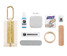 Pinch Provisions Sherpa Minimergency Keychain ivory sherpa front view