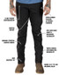 Off The Grid Surplus Trailblazer Boot Cut Pants Black front view