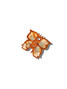 Solar Eclipse Amethyst Butterfly Claw Hair Clip in Brown front view