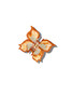 Solar Eclipse Amethyst Butterfly Claw Hair Clip in Brown back view