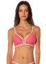 Maaji Women's Coral Ripple Parade Bikini Top coral strap detail