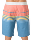 The O'Neill Men's Hyperfreak Heat Stripe 20 inch Boardshorts in Captains Blue