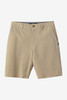 The O'Neill Men's Reserve Heather 21 inch Hybrid Shorts in Khaki