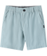 O'Neill Boy's Reserve Light Check 16" Hybrid Shorts Stone Blue full view