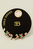 Fame Gold Dipped Christmas Themed Stud Earrings gold dipped finish
