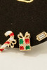 Fame Gold Dipped Christmas Themed Stud Earrings front view