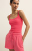 Z Supply Women's World Tour Rib Tank Top in Paloma front view