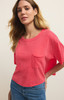 Z Supply Women's Everyday Pocket Tee in Paloma styled view