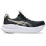 The Asics Women's Gel-Nimbus 28 Running Shoes in Black and Feather White