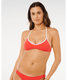 Rip Curl Women's Classic Surf Halter Bikini Top in Red side view