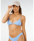 Rip Curl Women's Premium Surf Fixed Triangle Bikini Top  in Light Blue