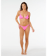 Rip Curl Women's Premium Surf Fixed Triangle Bikini Top Super Pink front