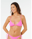Rip Curl Women's Premium Surf Fixed Triangle Bikini Top in Super Pink