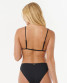 Rip Curl Women's Premium Surf Fixed Triangle Bikini Top in Black