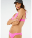 Rip Curl Women's Premium Surf Cheeky Bikini Bottoms Super Pink front view