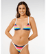 Rip Curl Women's Surf Stripped Fixed Triangle Bikini Top in Dark Navy